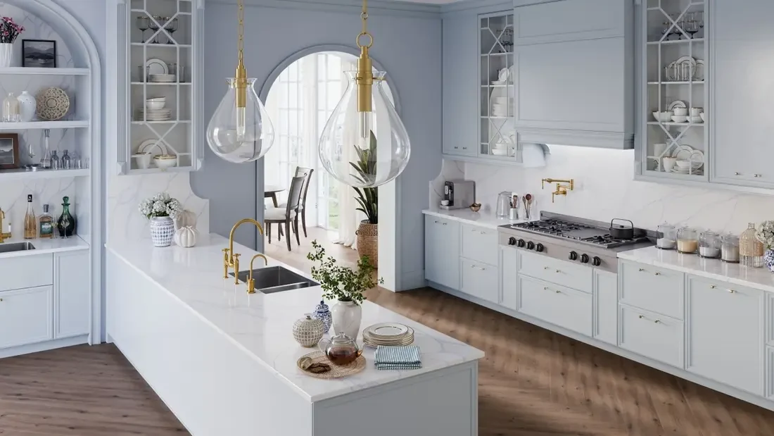 LX Viatera Calacatta Azulejo Countertop Slab