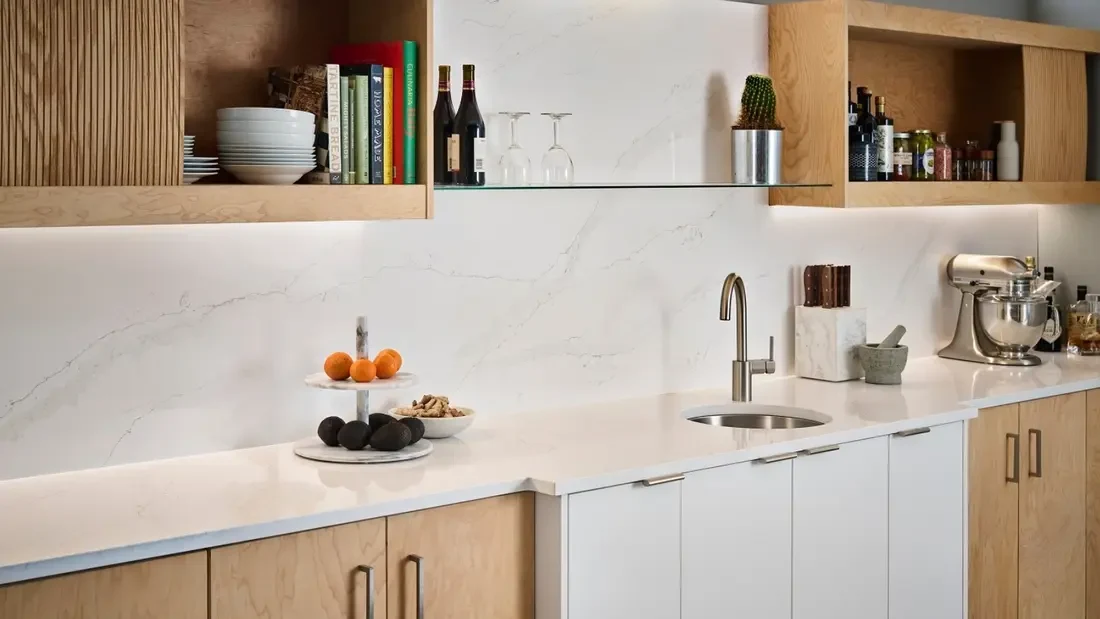 LX Viatera Calacatta Suprema Brushed Countertop Slab