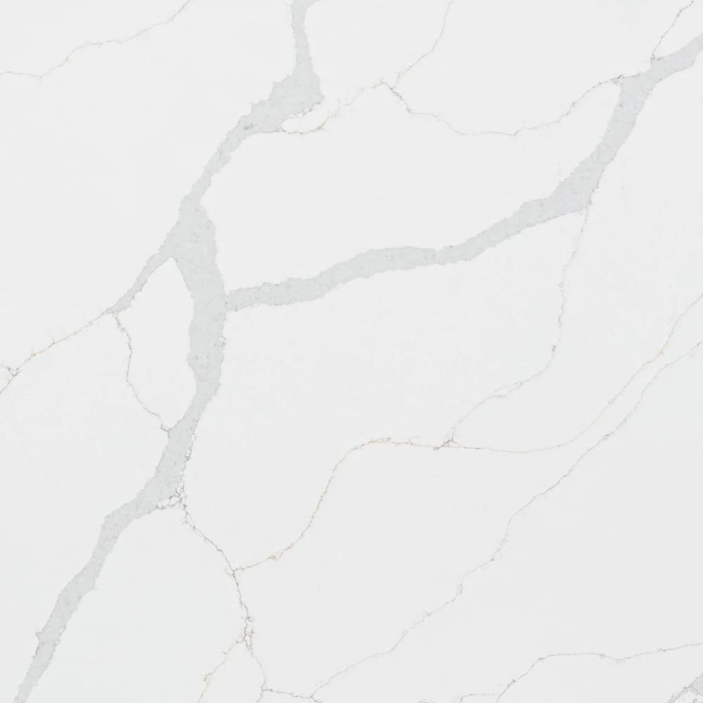 Stratus Quartz Calacatta Lucent Book-Matched Countertop Slab