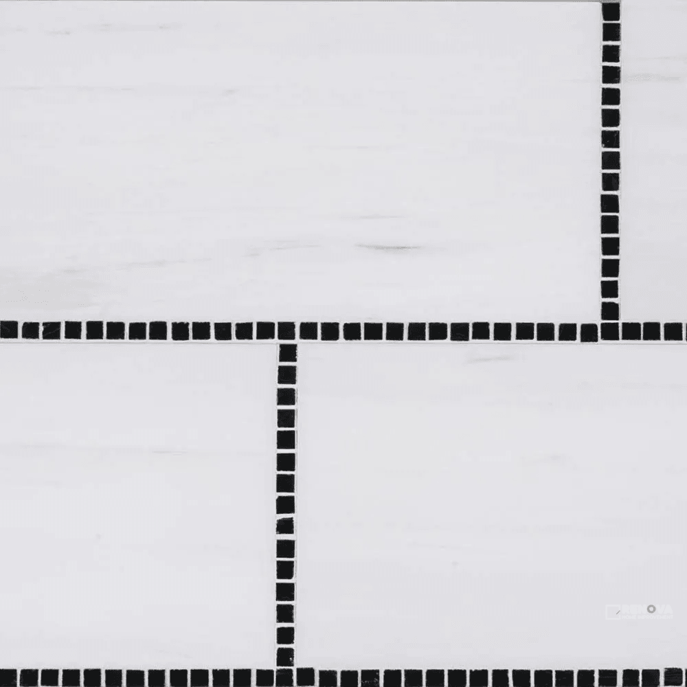 CHAPTER 18 - ROTUNDA NERO MARQUINA SAINT PAUL MOSAIC ON 6-3/8" X 12-3/8"