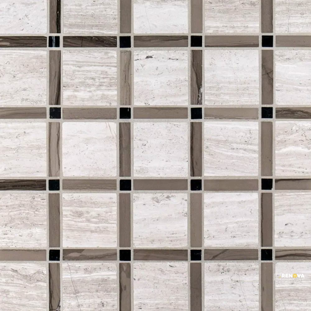 CHAPTER 3 - STREAM STONE SLEEK PATTERN C MOSAIC 12" X 12"