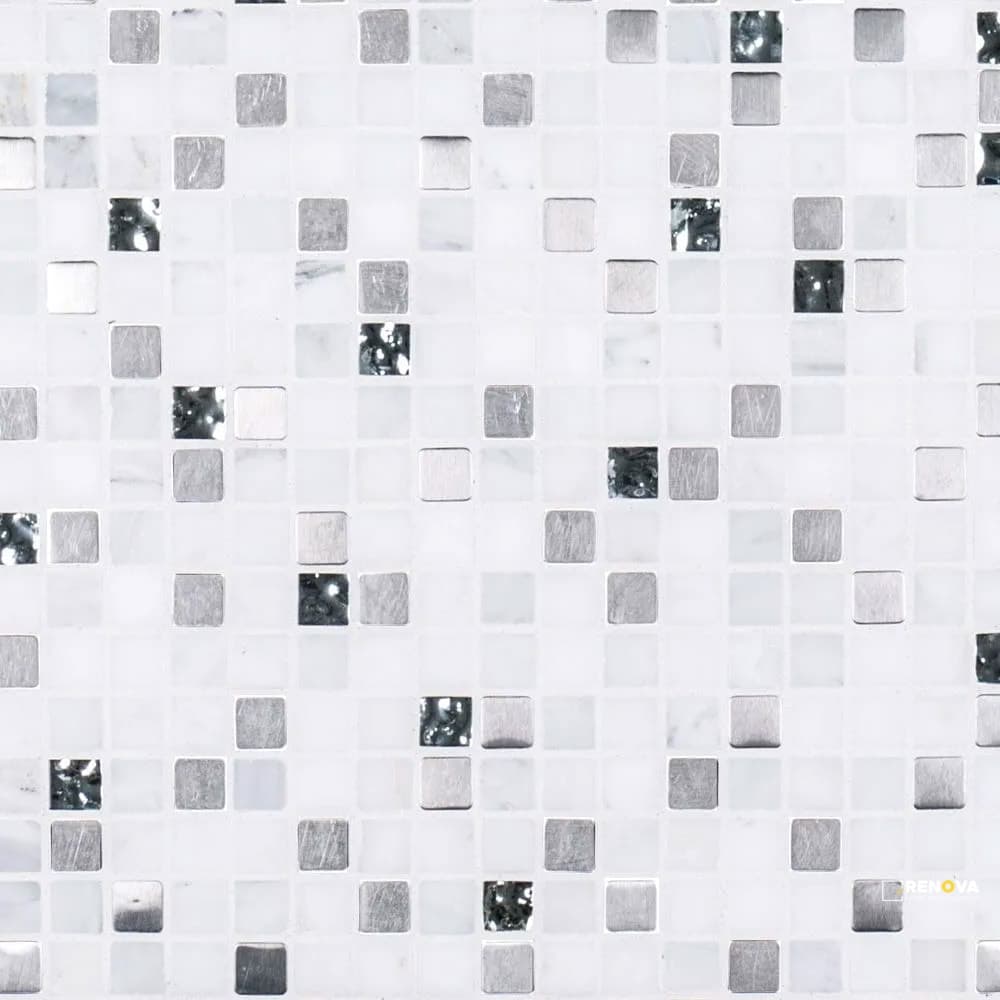 CHAPTER 3 - STREAM STONE PLATNIUM PATTERN MOSAIC 11-3/4" X 11-3/4"
