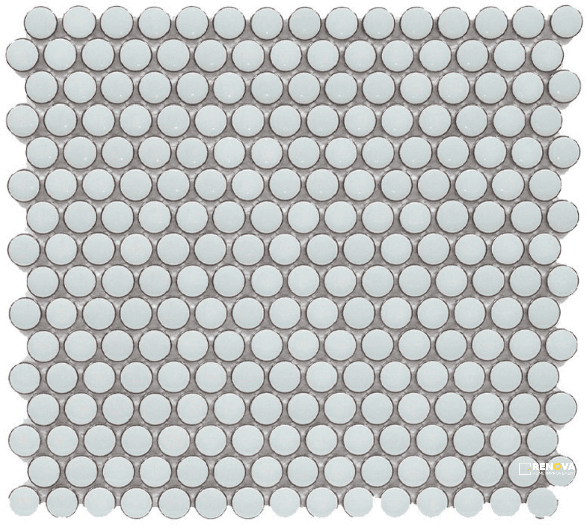 CC MOSAICS PLUS BRIGHT MINT GREEN PENNY ROUND MOSAIC