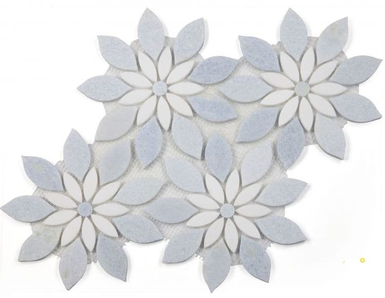 DAISY BLOOM OCEAN MOSIAC 11.75" X 13.25"