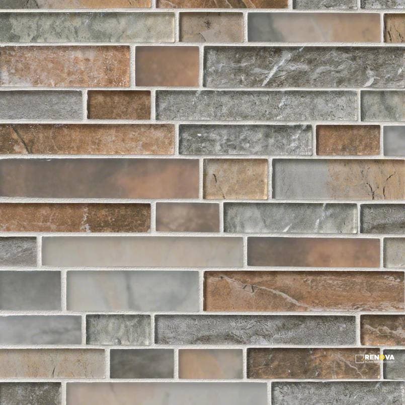 TAOS GLASS INTERLOCKING PATTERN MOSAIC 8MM