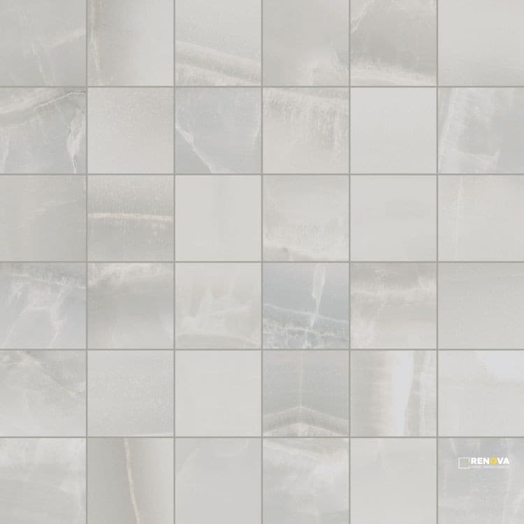 AKOYA SILVER MATTE MOSAIC 12" X 12"