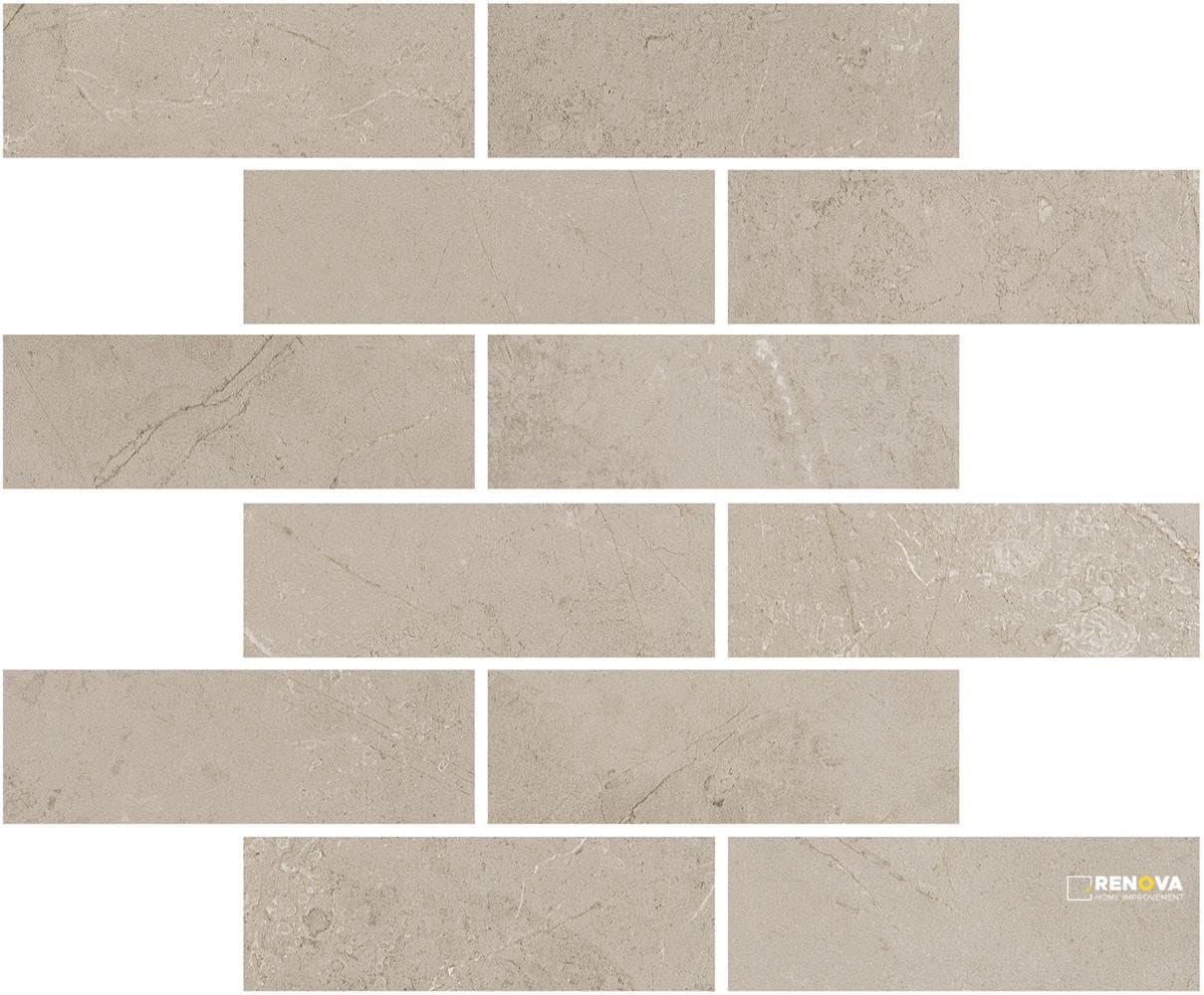 PORTOBELLO ST CROIX CARAMEL 2X6 STAGGERED MOSAIC MATTE .92 SF/SHT