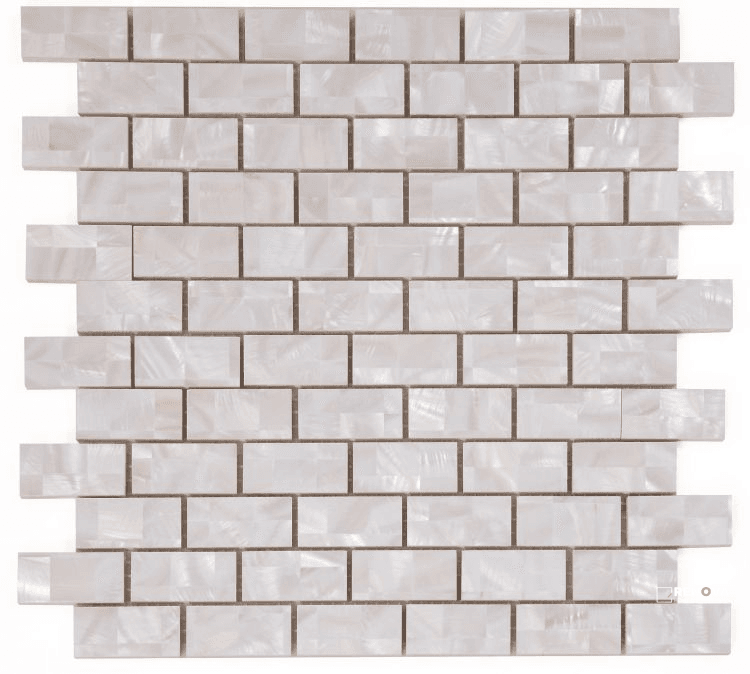 PEARL LARGE BRICK MOSAIC 11.75" X 11.75"