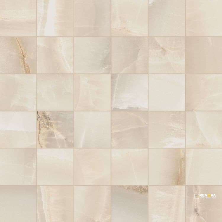 AKOYA IVORY MATTE MOSAIC 12" X 12"