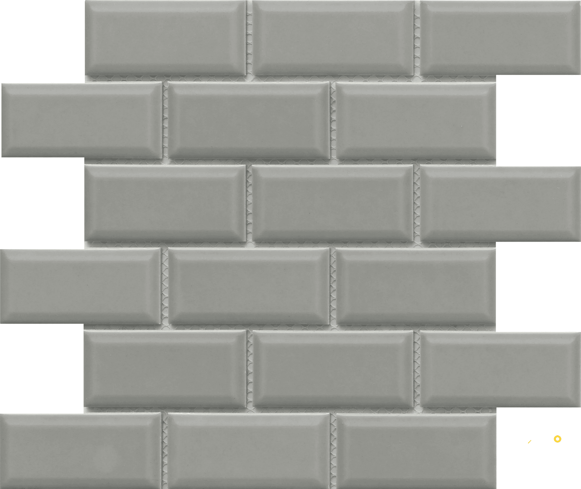 REWARD GLOSSY 2X4 BEVELED OFFSET MOSAIC 11X12