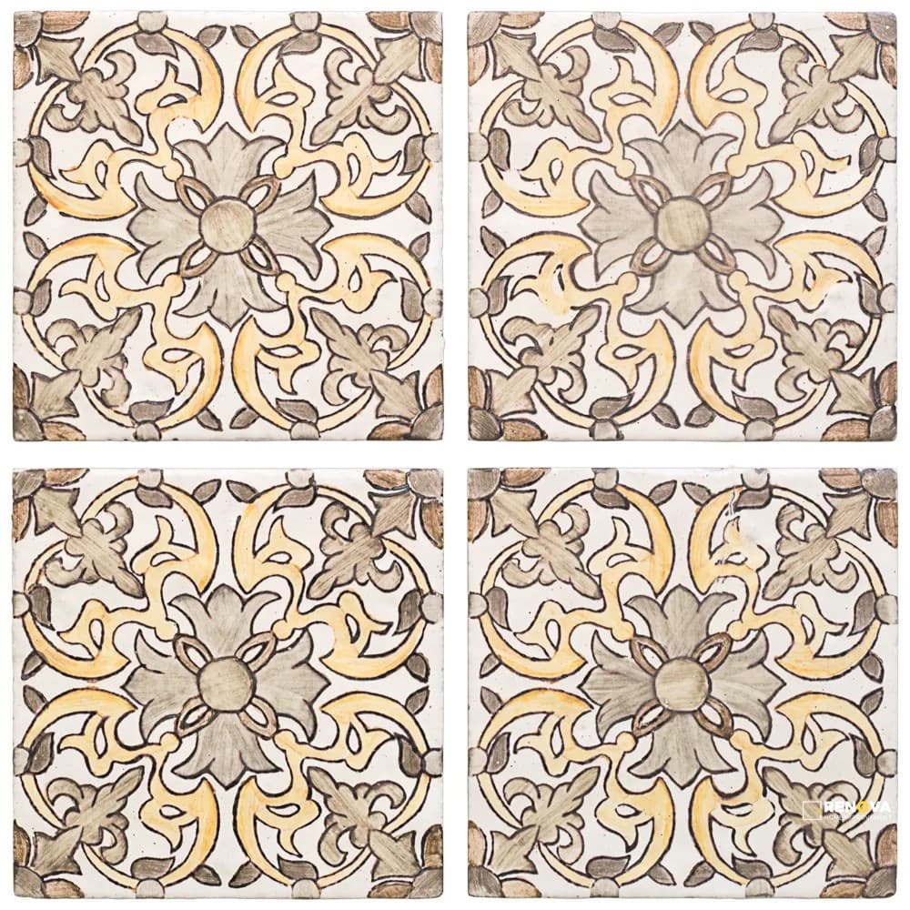 CHAPTER 4 - VIA SANTAREM DECOR HAND PAINTED FIELD TILE 5" X 5"