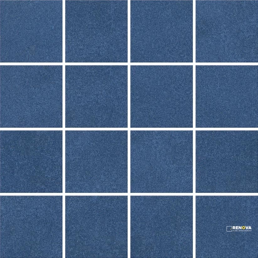 CROSSVILLE COLOR BLOX 2.0 LITTLE BOY BLUE 3X3 MOSAIC UNPOLISHED