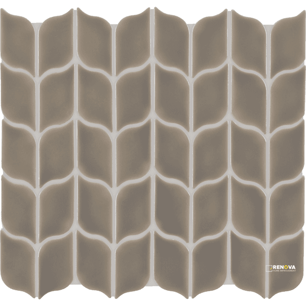 CROSSVILLE HANDWRITTEN NEUTRALS DEAR SIR LEAF MOSAIC GLOSS .875 SF/SHT