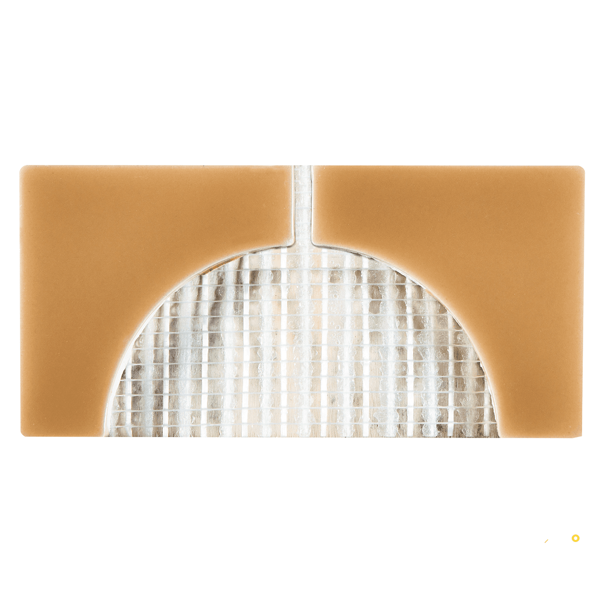 CROSSVILLE CURSIVE GOLDENROD 3X6 2 CORNER MOSAIC GLOSS