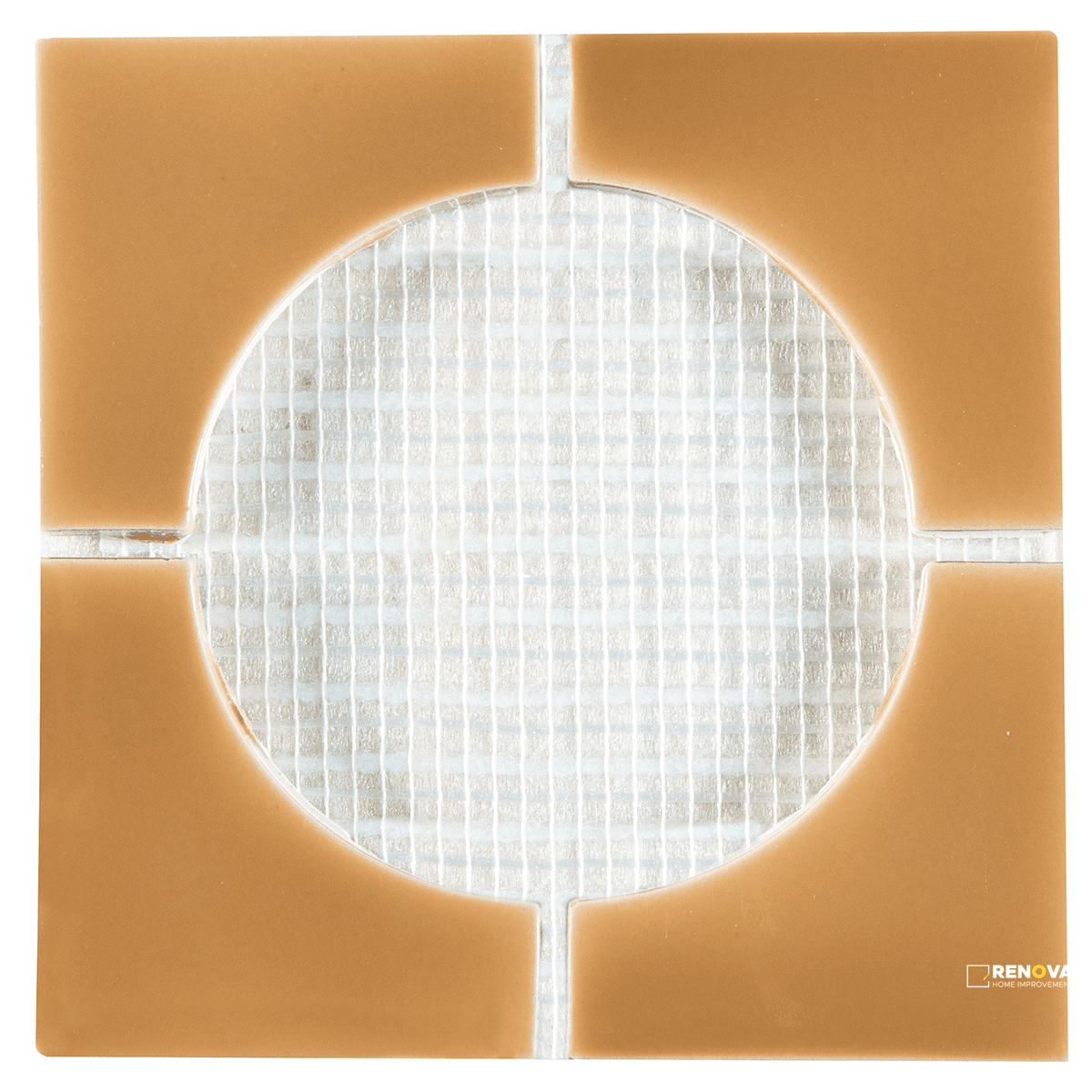 CROSSVILLE CURSIVE GOLDENROD 6X6 4 CORNER MOSAIC GLOSS