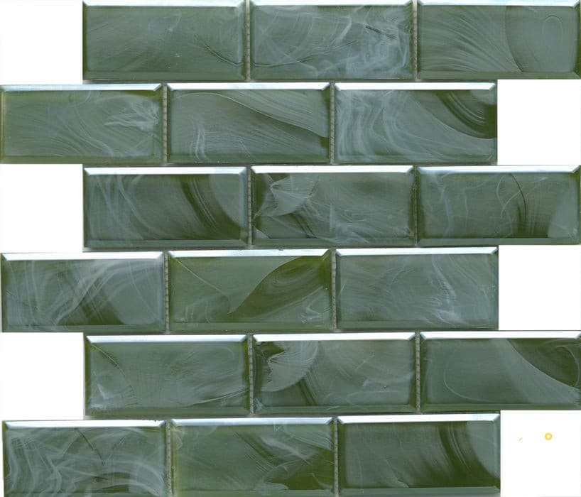 SPLASH GLOSS 2X4 BEVEL MOSAIC 12X12