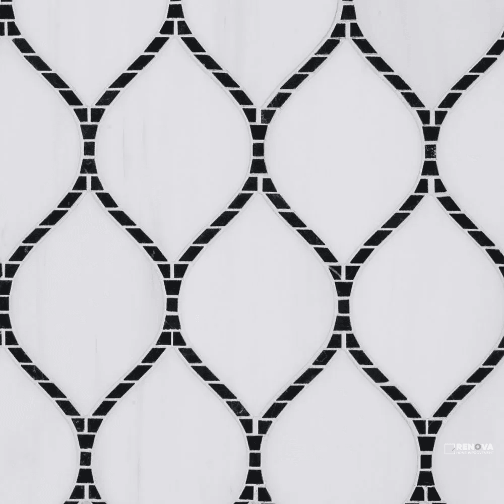 CHAPTER 18 - ROTUNDA NERO MARQUINA BATON ROUGE MOSAIC ON 8-1/8" X 14-3/4"