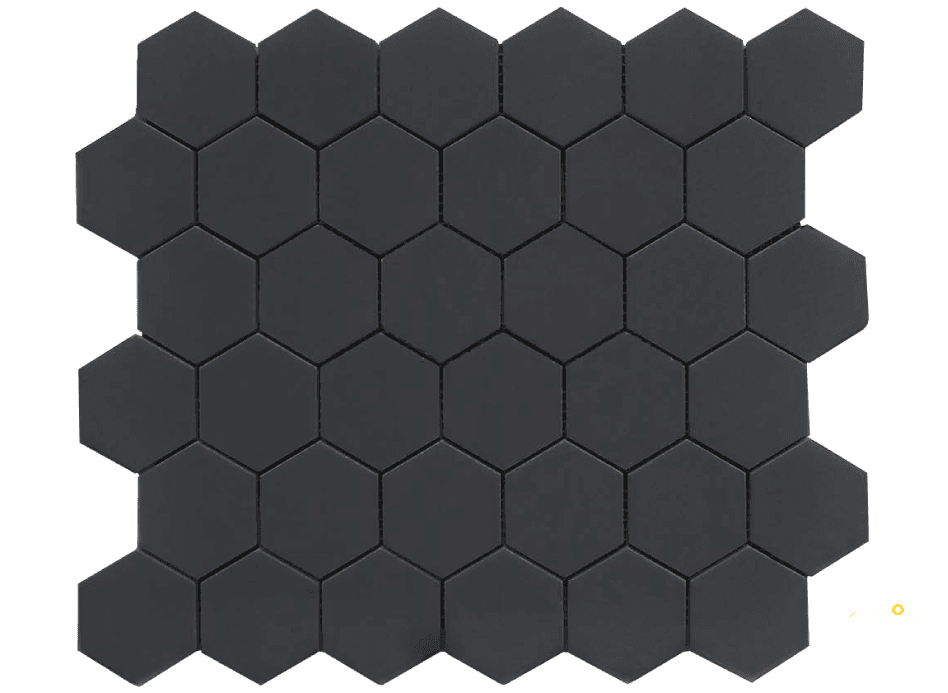 CC MOSAICS MATTE BLACK HEXAGON MOSAIC 2X2