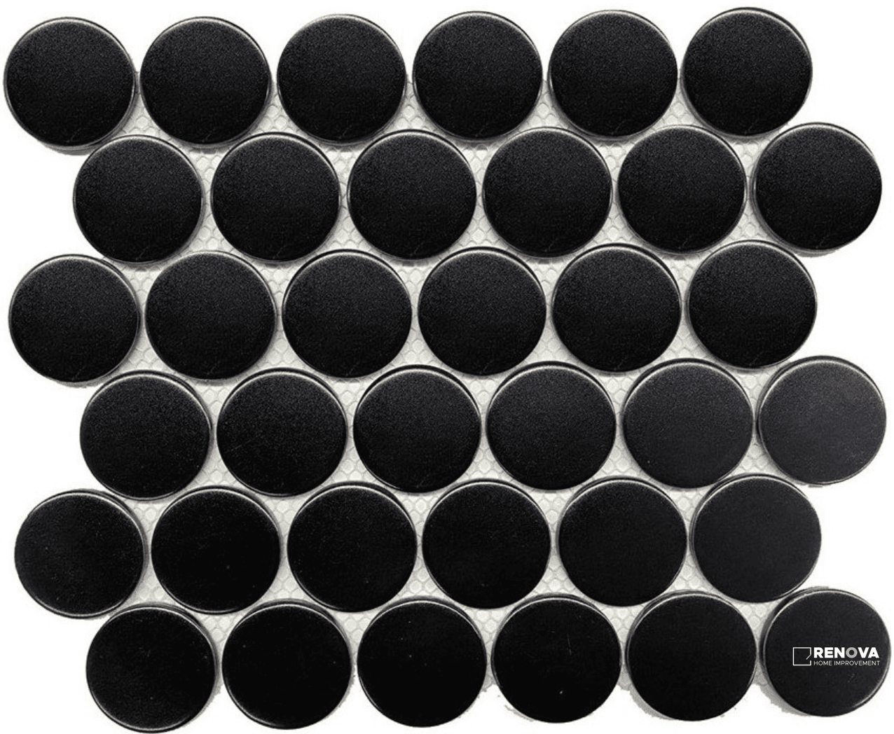 CC MOSAICS PLUS MATTE BLACK DOTS 2"
