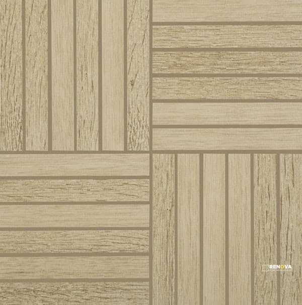 CROSSVILLE NEST BLISSFUL OAK AND OLIVE 1X6 MOSAIC UNPOLISHED