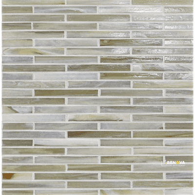 LUNADA BAY TILE AGATE CORTONA 1/2X4 BRICK MOSAIC PEARL