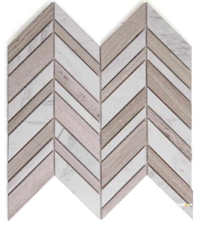 CHEVRON SHADOW LOFT MOSAIC 11.75" X 12"
