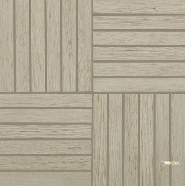CROSSVILLE NEST MINDFUL OAK AND OLIVE 1X6 MOSAIC UNPOLISHED