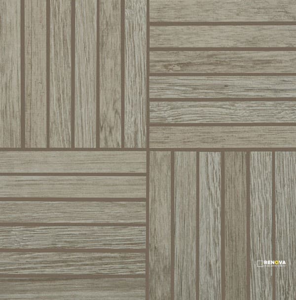 CROSSVILLE NEST PEACEFUL OAK AND OLIVE 1X6 MOSAIC UNPOLISHED