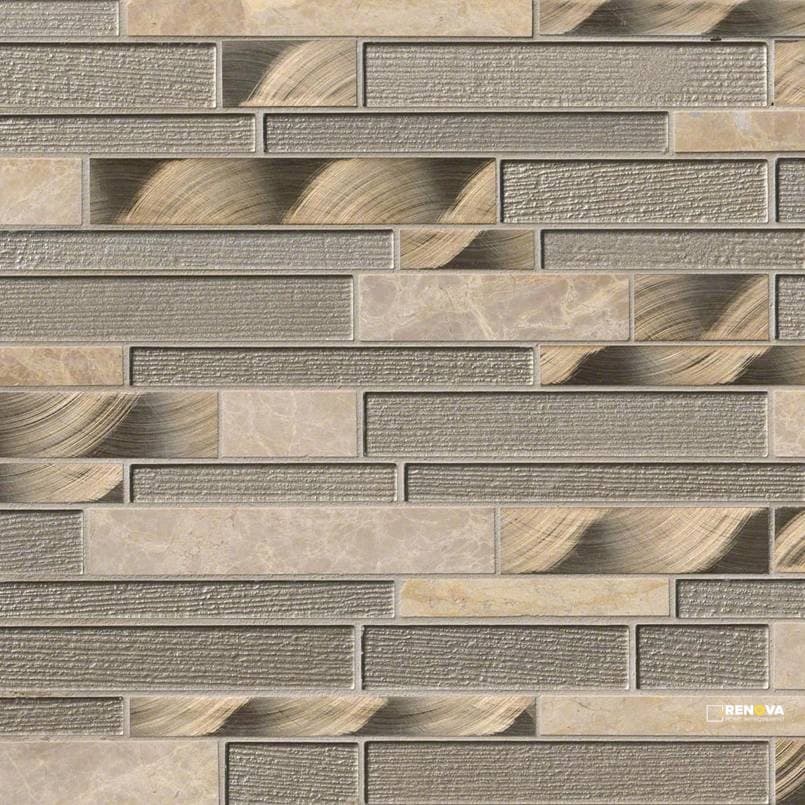 CHAMPAGNE TOAST INTERLOCKING MOSAIC 4MM ( 20 SF PER BOX )