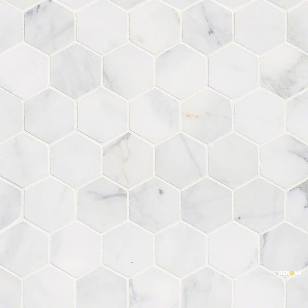 CALACATTA CRESSA HONED HEXAGON 2"