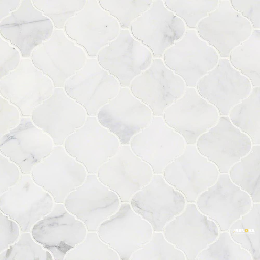 CALACATTA CRESSA HONED ARABESQUE MOSAIC