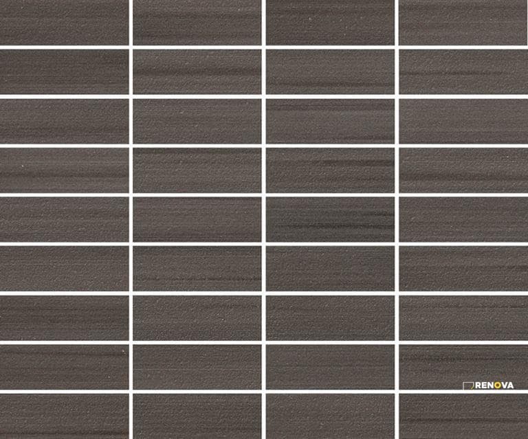 GAZZINI MET BROWN 1X3 STACKED MOSAIC .8611 SF PER SHT