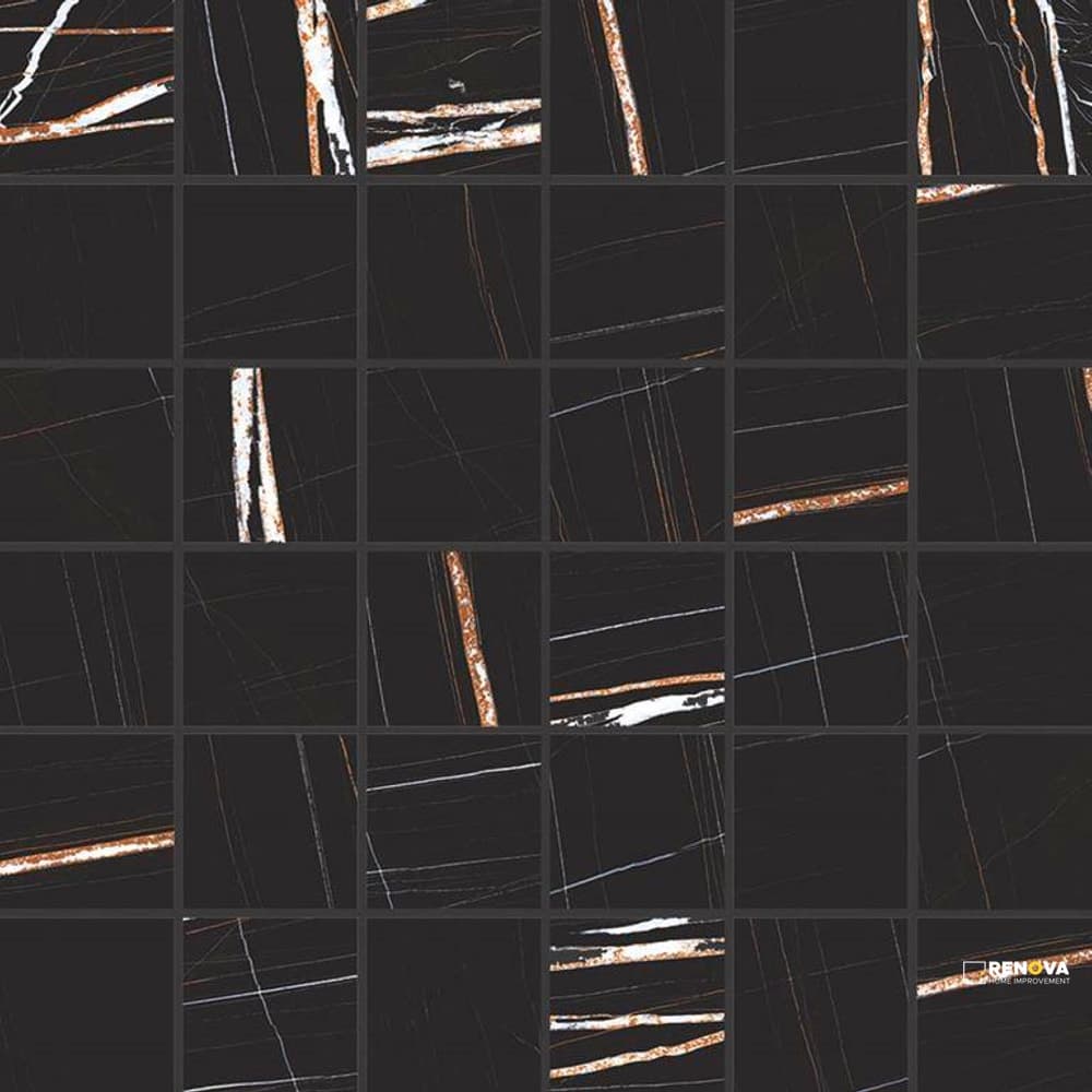 CASA DOLCE CASA STONES AND MORE - SAHARA NOIR 2X2 MOSAIC MATTE