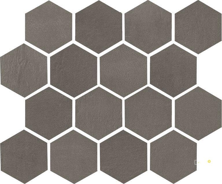 GAZZINI FACTORY BLACK 3X3 HEXAGON MOSAIC .8406 SF PER SHT 10X12 SHEET