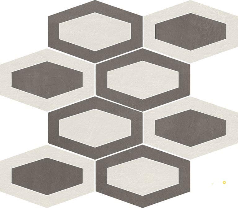 GAZZINI FACTORY WHITE BLACK 5X3-1/3 CITIZEN MOSAIC .7524 SF PER SHT 10X10 SHEET