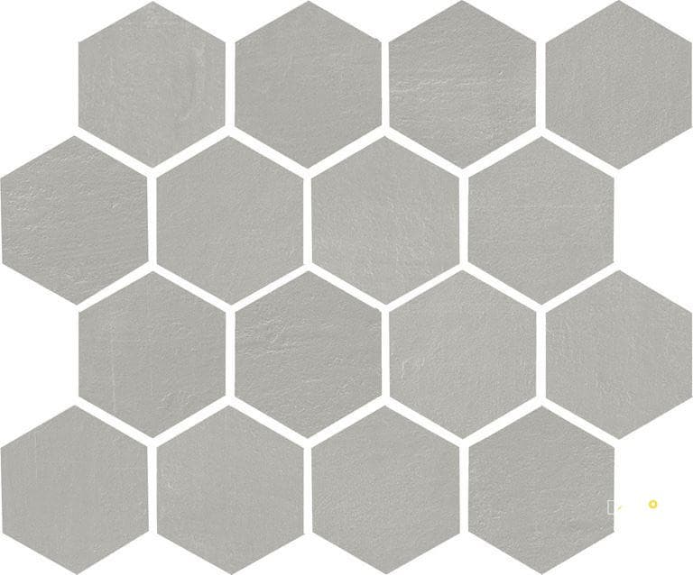 GAZZINI FACTORY GREY 3X3 HEXAGON MOSAIC .8406 SF PER SHT 10X12 SHEET