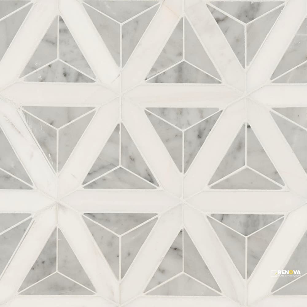 CARRARA WHITE FACETED POLISHED