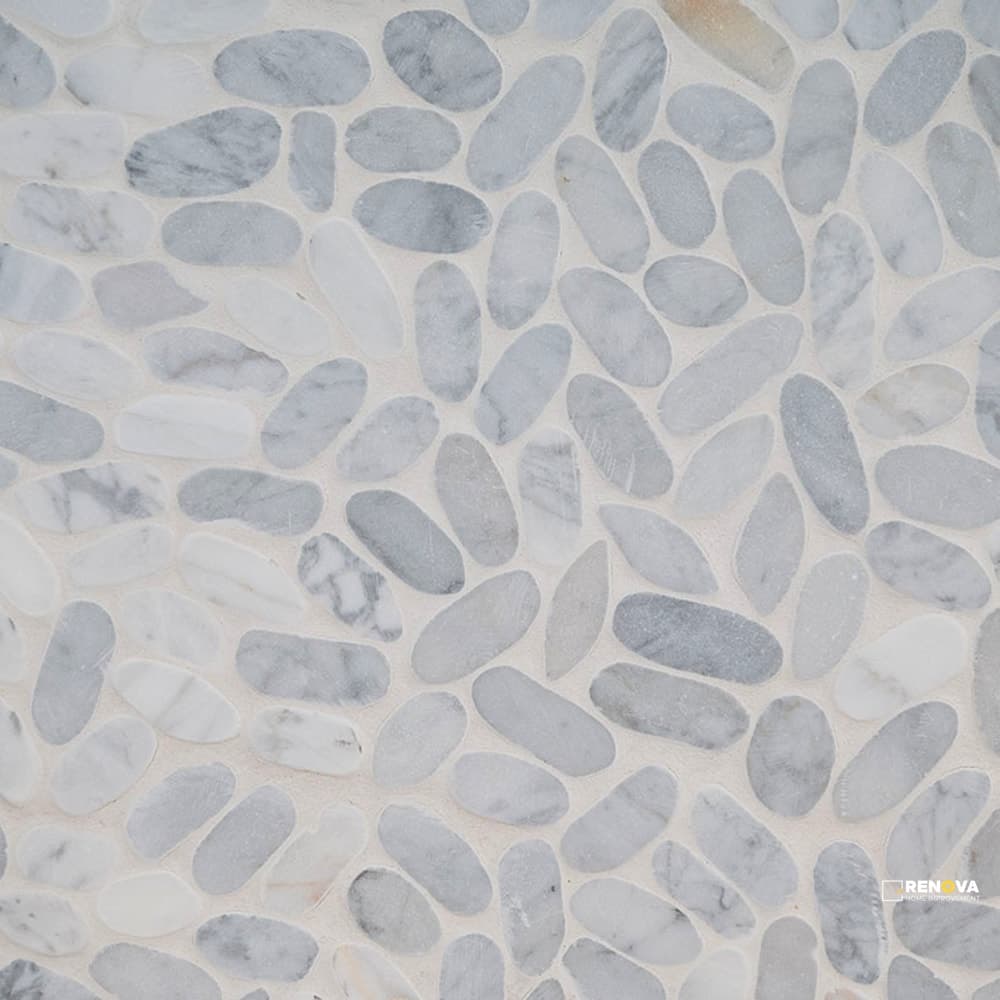 SLICED CARRARA WHITE PEBBLE