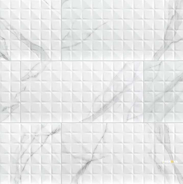 DYMO STATUARY CHEX WHITE 12X24 GLOSSY ( 16 SF PER BOX )