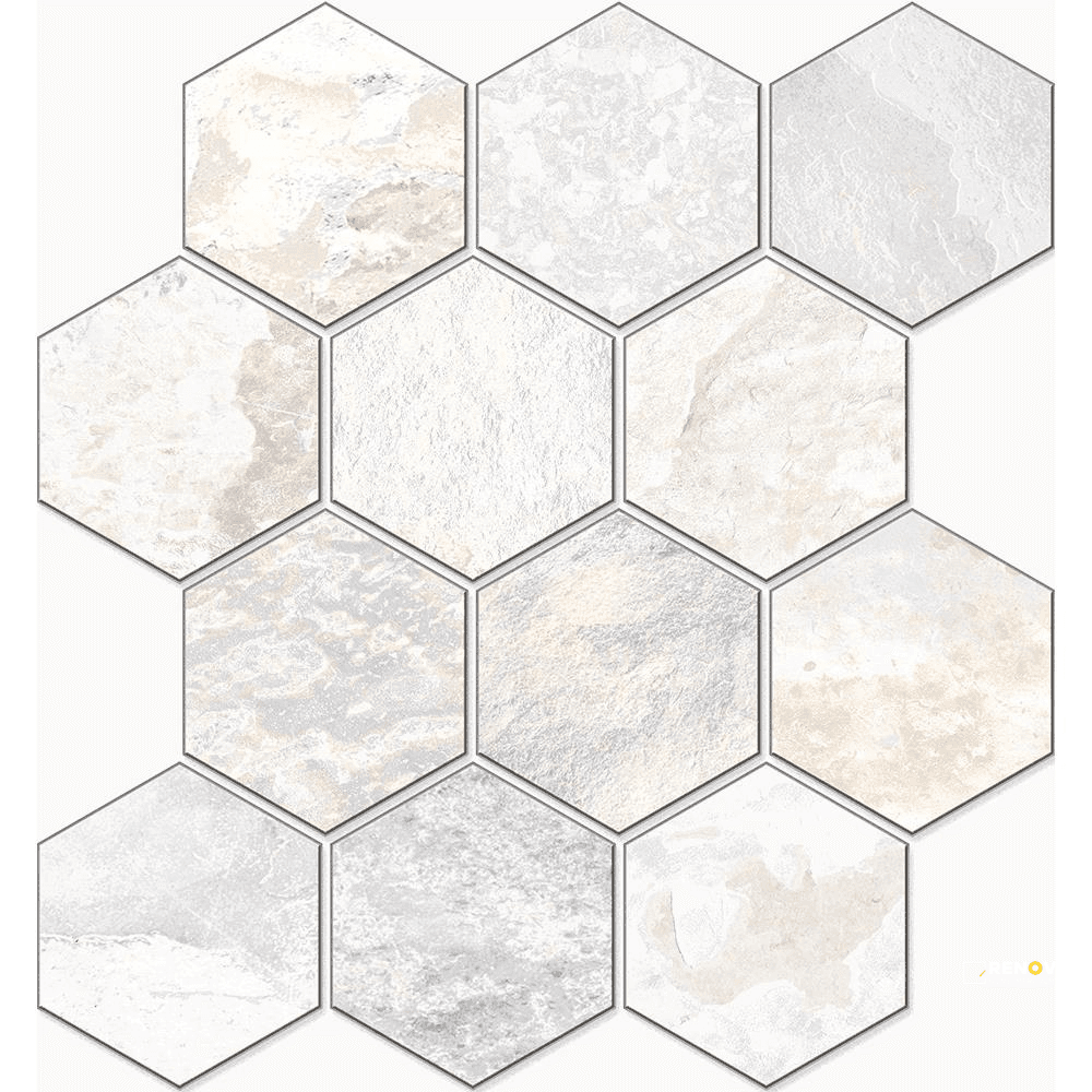 EDIMAX MORE MILK 4X4 HEXAGON MOSAIC 1.0764 SF/SHT