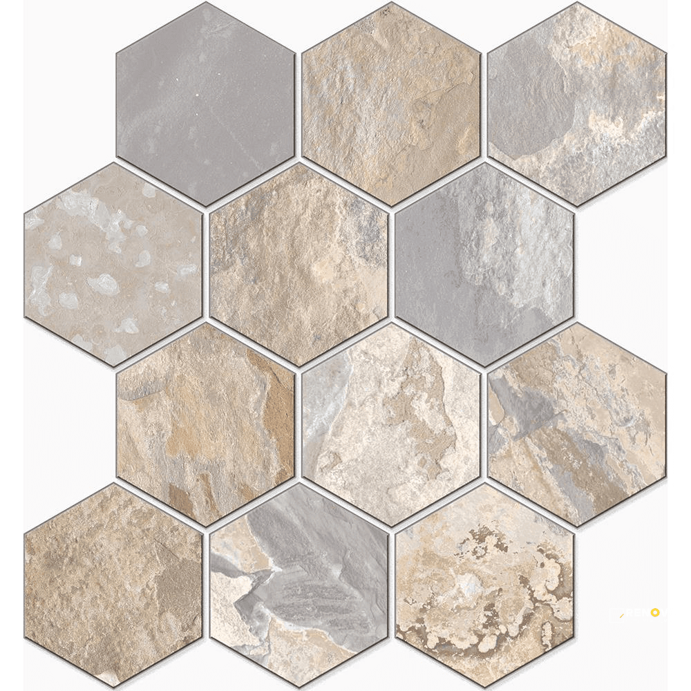 EDIMAX MORE NUT 4X4 HEXAGON MOSAIC 1.0764 SF/SHT