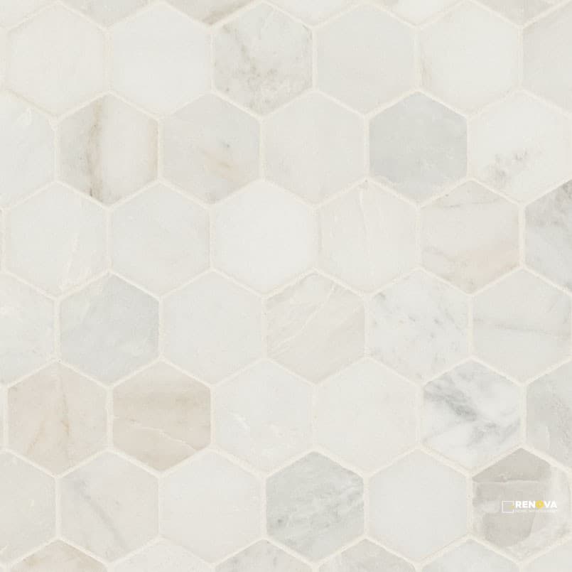 ARABESCATO VENATO WHITE 2" HEX HONED - SMOT-ARAVEN-2HEXH