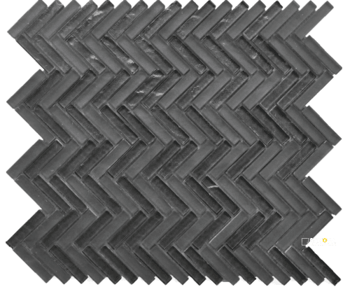 MOSAIC CHICAGO HERRINGBONE 0.5" X 2" ON 12" X 12" MESH - STATIL868