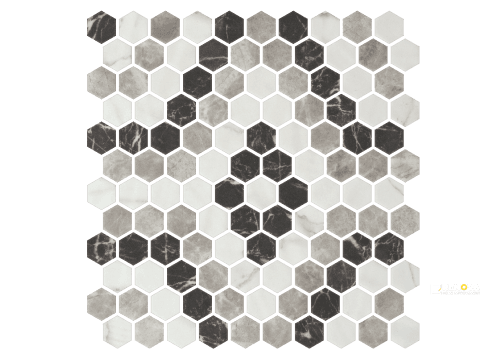 ONIX HEX PATTERN MOSAIC MALLA - PATTERN 4