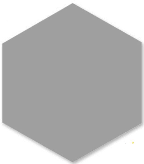 BLOCK HEXAGON 5" X 6"