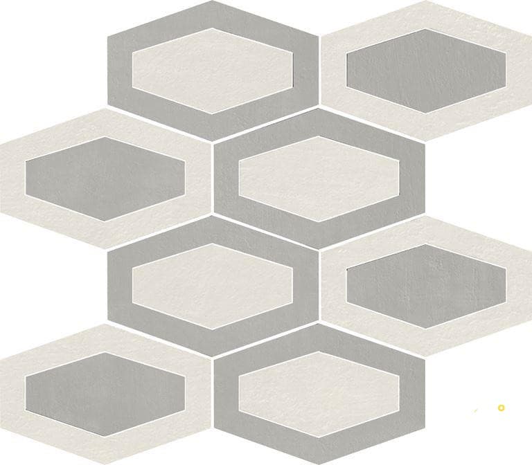 GAZZINI FACTORY WHITE GREY 5X3-1/3 CITIZEN MOSAIC .7524 SF PER SHT 10X10 SHEET