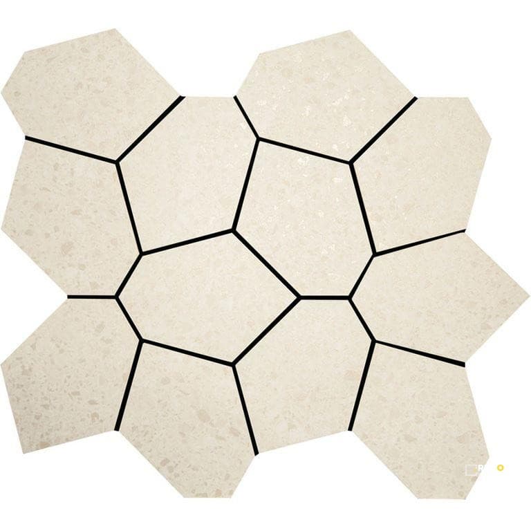 CROSSVILLE ALASKA BONE POLYGON MOSAIC UNPOLISHED 1.26 SF/SHT