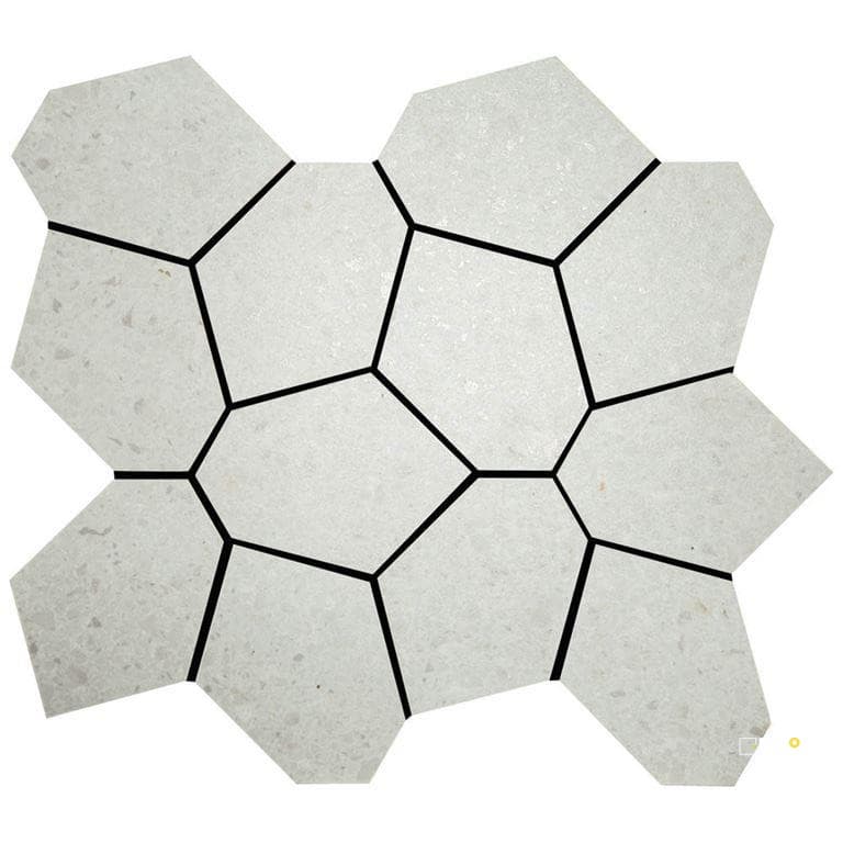 CROSSVILLE ALASKA GLACIER POLYGON MOSAIC UNPOLISHED 1.26 SF/SHT