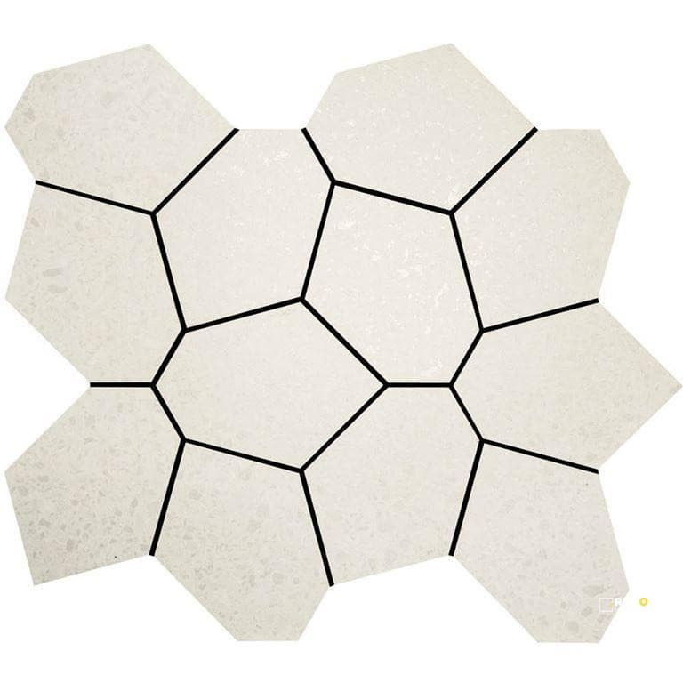CROSSVILLE ALASKA ICE POLYGON MOSAIC UNPOLISHED 1.26 SF/SHT
