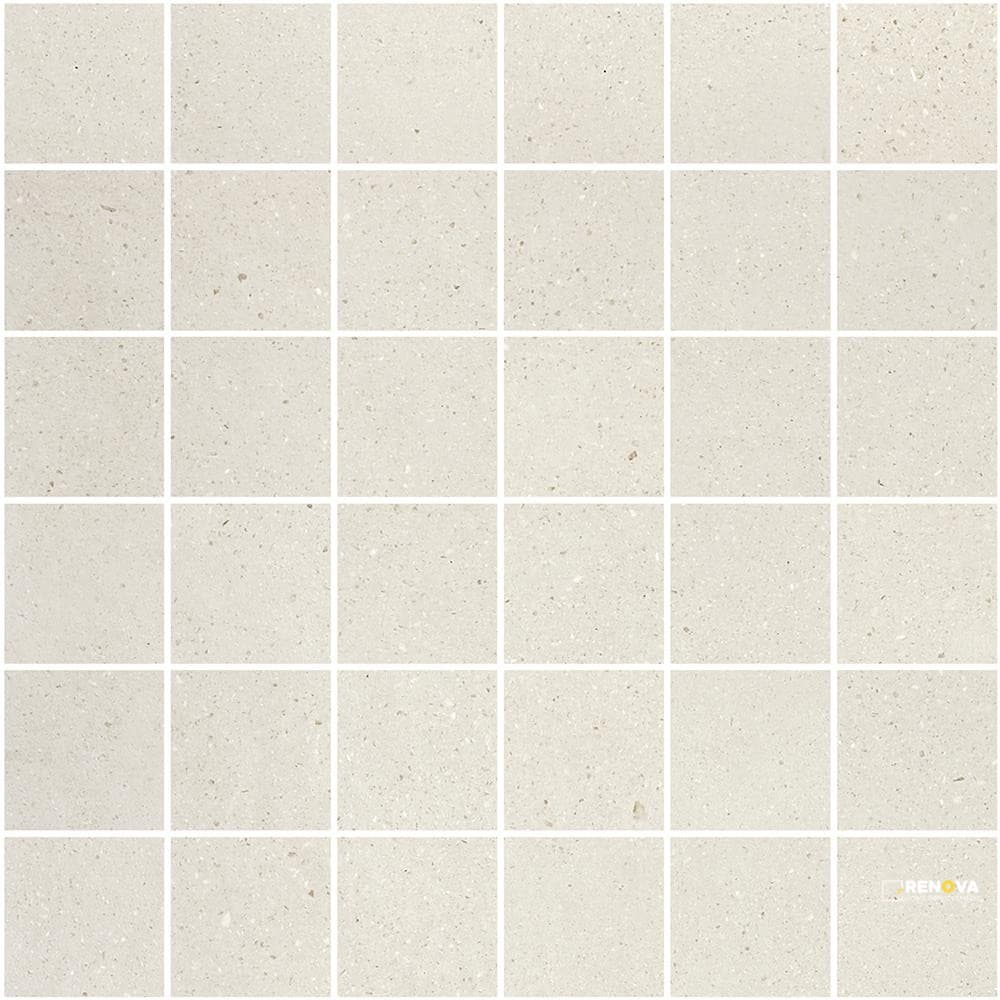 PORTOBELLO CEMENT BLOCK WHITE 2X2 MOSAIC MATTE .956 SF/SHT